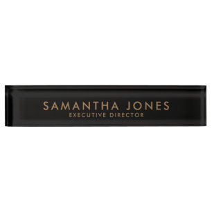 Minimalist Modern Exective Desk Name Plate