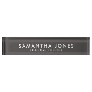 Minimalist Modern Exective Desk Name Plate
