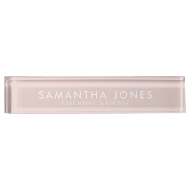 Minimalist Modern Exective Desk Name Plate (Front)