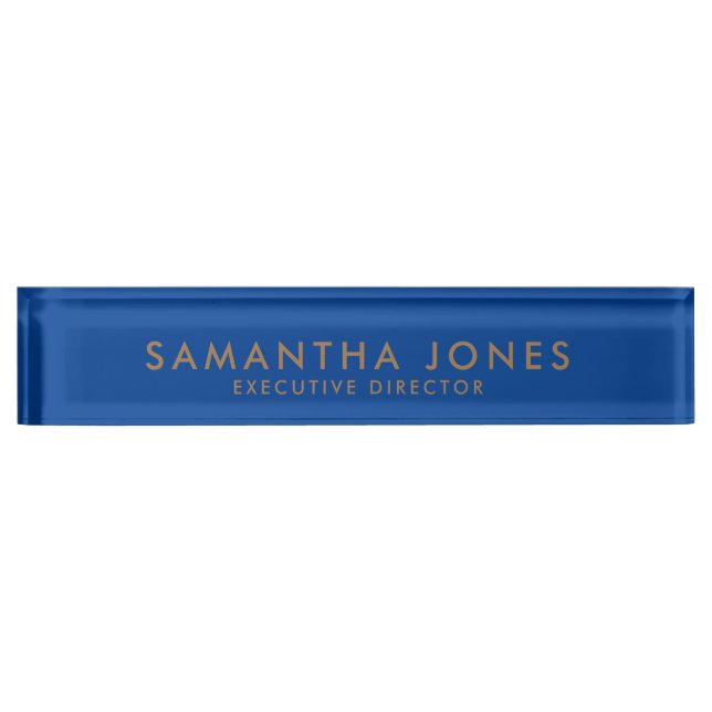 Minimalist Modern Exective Desk Name Plate (Front)