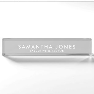 Minimalist Modern Exective Desk Name Plate