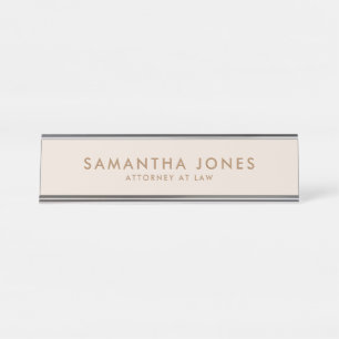 Minimalist Modern Executive Professional Lawyer  Desk Name Plate