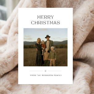 Minimalist Modern Family Christmas Photo Card