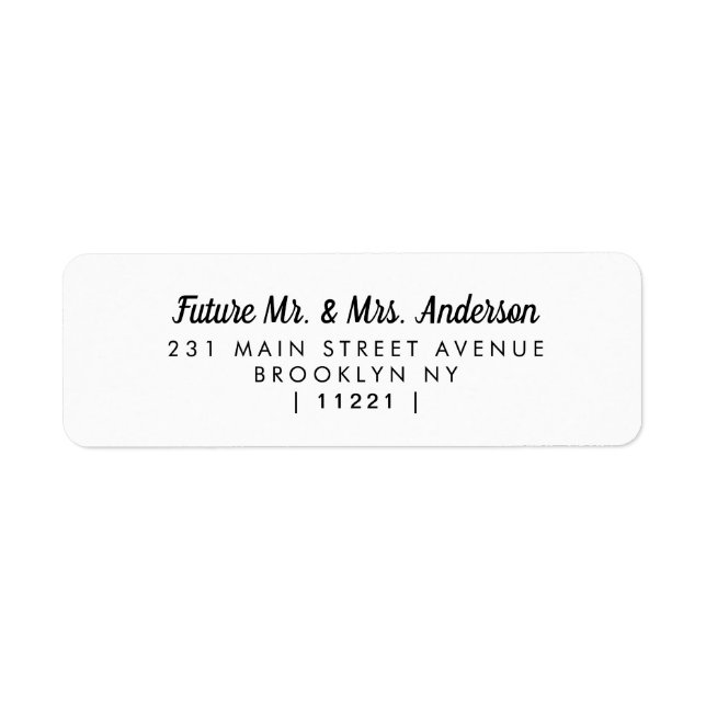 Minimalist Modern Future Mr Mrs Black Elegant (Front)
