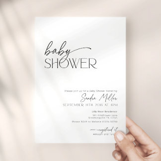 Minimalist Modern Gender Neutral Baby Shower Invitation