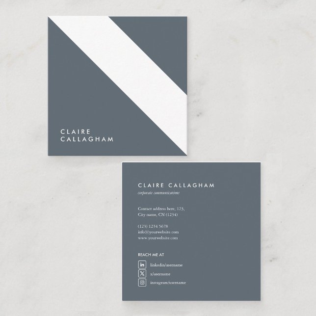 minimalist modern geometric pattern square business card (Creator Uploaded)
