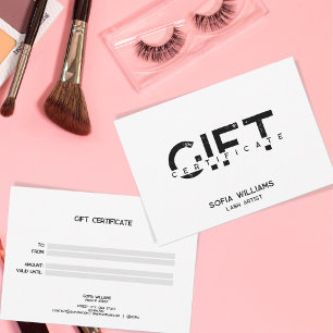 Minimalist Modern Gift Card Certificate