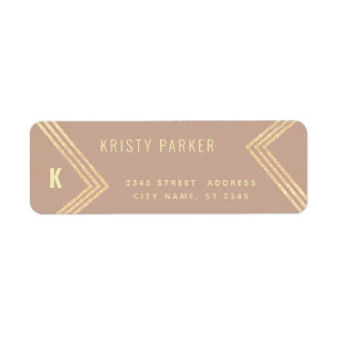 Minimalist modern gold geometrical monogram