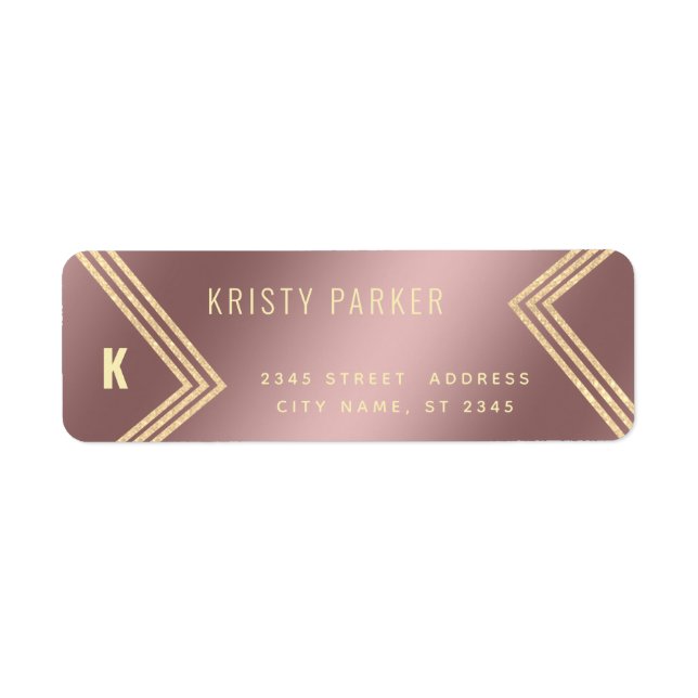 Minimalist modern gold geometrical monogram (Front)