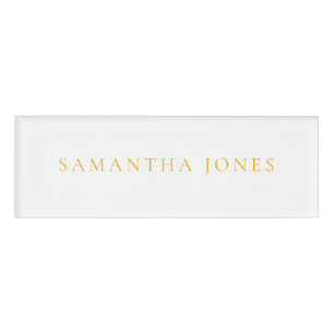 Minimalist Modern Gold Name Tag