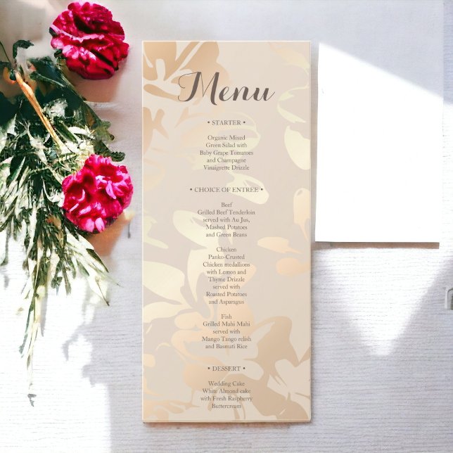 Minimalist Modern Gold Wedding  Menu (Creator Uploaded)
