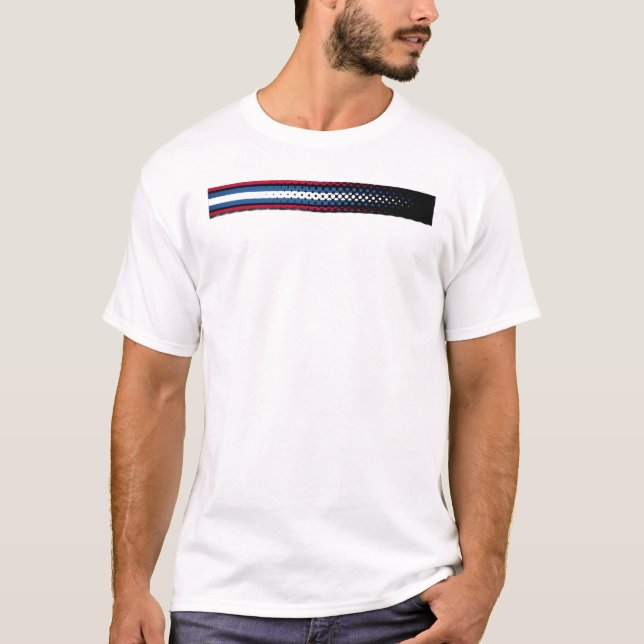 Minimalist Modern Gradient Stripe Graphic T-Shirt (Front)