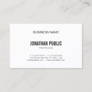 Minimalist Modern Graphic Elegant Plain Trendy Business Card