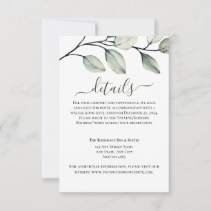 Minimalist Modern Green and White Wedding Details