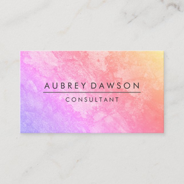 Minimalist Modern Grunge Texture Business Card (Front)