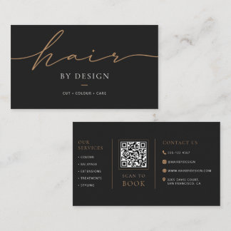 Minimalist Modern Hair Stylist Elegant Hair Salon Business Card