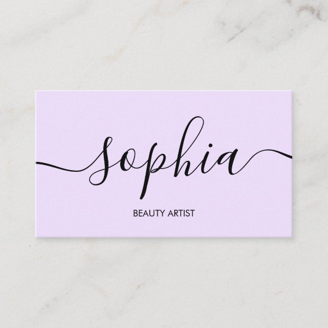 Minimalist Modern Handwritten Calligraphy Business Business Card (Front)