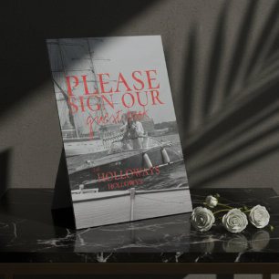 Minimalist Modern Handwritten Guest Book Sign