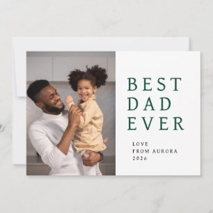 Minimalist Modern Happy Fathers Day 1 Photo Holiday Card