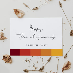 Minimalist modern Happy Thanksgiving Holiday Card
