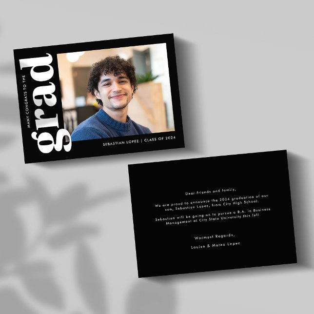 Minimalist Modern High School Graduation Announcement (Creator Uploaded)