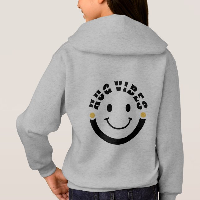 Minimalist Modern Hug Vibes Circle – Smile Curve (Back)