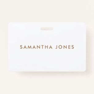 Minimalist Modern ID Badge