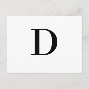 Minimalist Modern Initial Letter Design Postcard