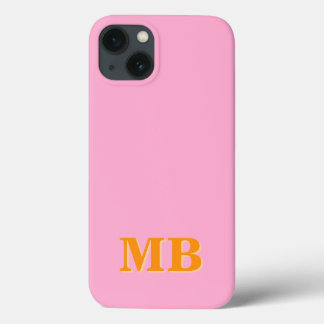 Minimalist Modern Initial Monogram iPhone 13 Case