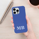 Minimalist Modern Initial Monogram iPhone 13 Case<br><div class="desc">Navy Blue Minimalist Modern Initial Monogram Phone Case. Create your own personalised iPhone Case with custom initial name.</div>