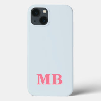 Minimalist Modern Initial Monogram iPhone 13 Case