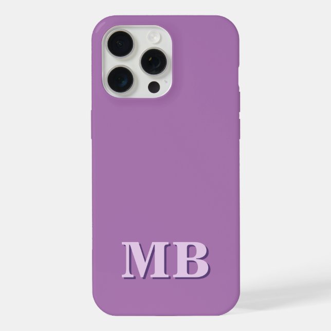 Minimalist Modern Initial Monogram iPhone Case (Back)