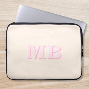 Minimalist Modern Initial Monogram Laptop Sleeve