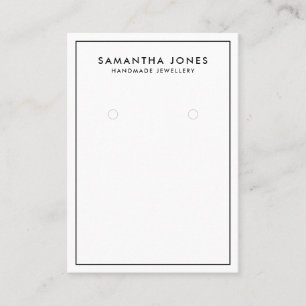Minimalist Modern jewelry Earrings Display  Business Card