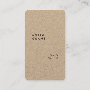 Minimalist modern kraft business card