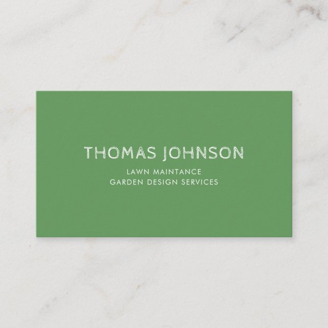 Minimalist Modern Lawncare Landscaping  Business C Business Card (Front)