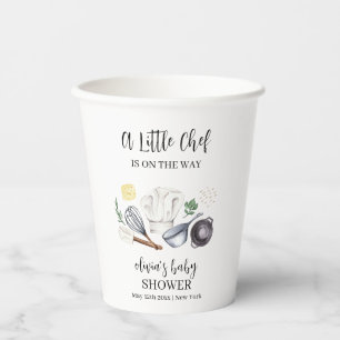 Minimalist Modern Little Chef Baby Shower  Paper Cups
