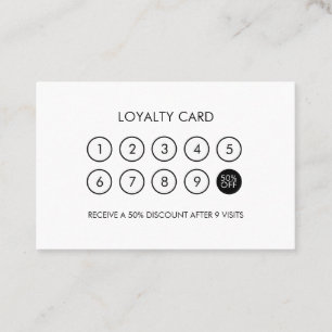 Minimalist Modern Loyalty Discount Black and White