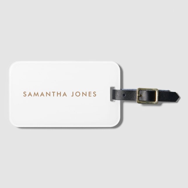 Minimalist Modern Luggage Tag (Front Horizontal)