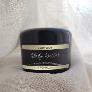 Minimalist modern luxury script black gold label