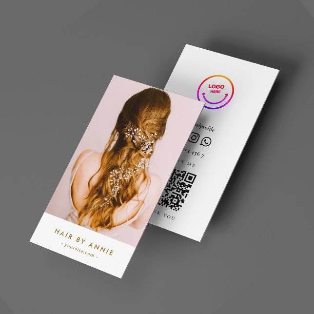 Minimalist Modern Makeup Artist Hair Stylist Photo Business Card (Minimalist Modern Hairstylist Hair Stylist Photo Business Card
)