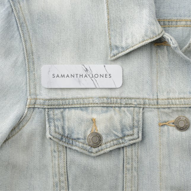 Minimalist Modern Marble Name Tag (In Situ)
