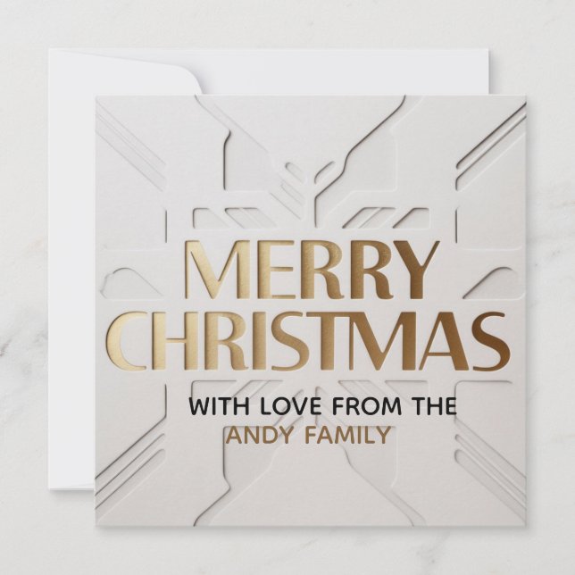 Minimalist Modern Merry Christmas Card (Front)