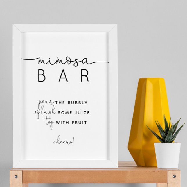 Minimalist Modern Mimosa Bar Sign (Creator Uploaded)