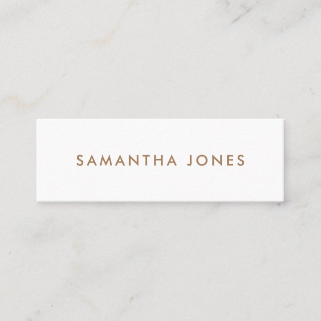 Minimalist Modern Mini Business Card (Front)