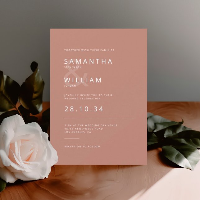 Minimalist modern mix & match elegant wedding invitation (Creator Uploaded)