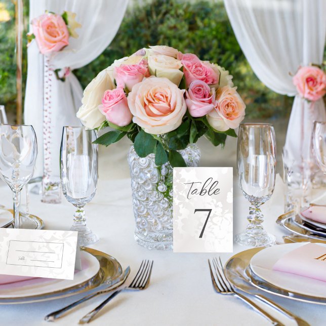 Minimalist Modern Monochrome Wedding Table Number (Creator Uploaded)