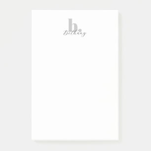 Minimalist Modern Monogram Elegant Script  Post-it Notes