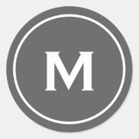 Minimalist Modern Monogram Grey