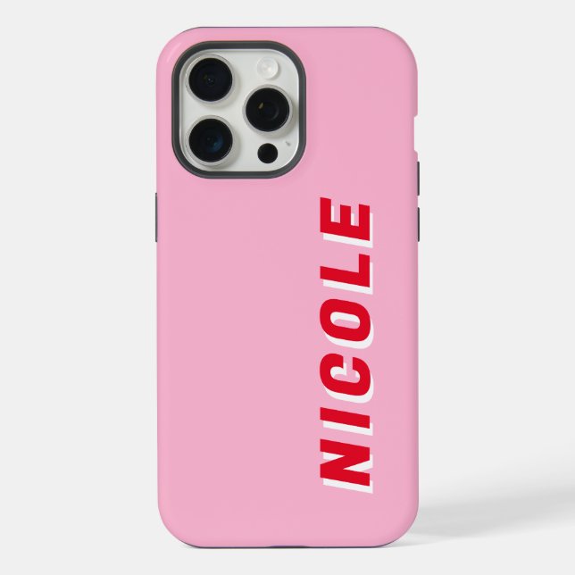 Minimalist Modern Monogram iPhone Case (Back)